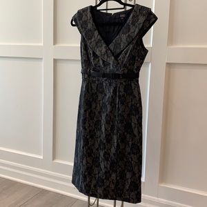Beautiful Black Dress with floral lace overlay